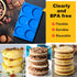 Silicone Muffin Top Pans for Egg, Muffins Eggs Molds for Baking Non-Stick 3" Round Silicone Mold for Muffins, Eggs, Tarts, Corn Bread, Whoopie Pie...