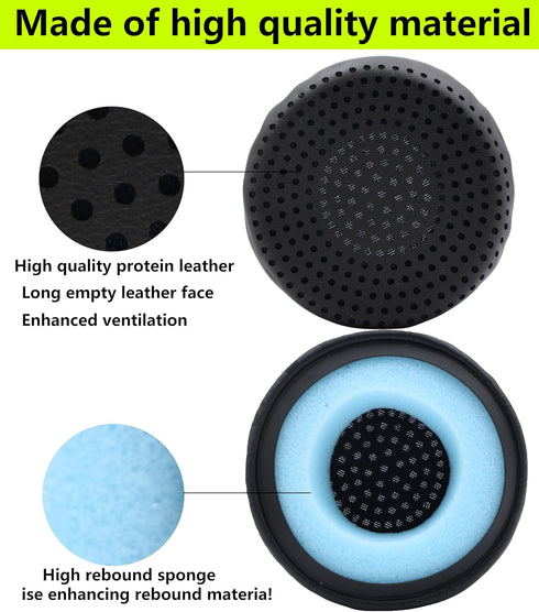 Grind Ear Pads Replacement Repair Accessories Porous Leather-Faced Ear Pads Compatible with Skullcandy Grind Wireless Earphones (Black)......