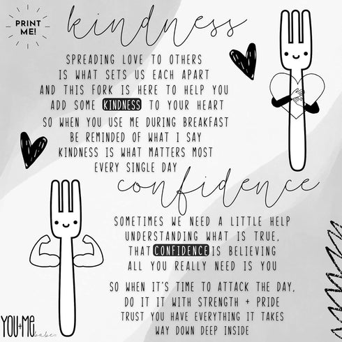 Emotions Utensil Set for Kids (4pcs) Stainless Steel Engraved with Motivational Words to Encourage Eating | Ages 2+ | Child Flatware Cutlery Set |...