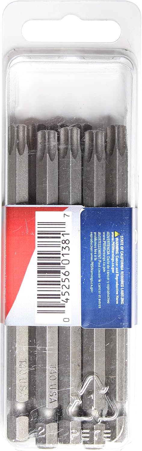 Mayhew Tools 19340-8 USA Torx Power Bit, T40 x 3.5", 8-Pack...