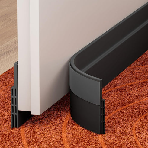 GroTheory 2 Pack Under Door Draft Stopper, Home Improvement, Weather Stripping Door Seal, Bottom of Door Sweep, Garage Window Blocker Noise Dust I...