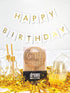 24 Count Tall Thin Metallic Gold Slow Burning Birthday Candles in Holders, and Matching Classy Cake Topper for Special Custom Birthday Cake Cupcak...