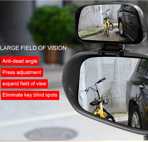 KEWAYO Blind Spot Mirrors - Adjustable Car Auxiliary Wide Angle Side Rearview Mirrors for Cars SUV, Fits Car Mirror Frame Thickness Less than 5MM ...