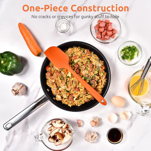 Heat Resistant Silicone Large Spatula: U-Taste 600ºF High Heat Flexible 11.38in Silicon Mixing Stirring Cooking Scraping Baking Bowl Scraper Seaml...