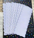 10 pcs Colored pure white Scallop Embroidery Edged Blank Cross Stitch Bookmark for DIY,aida Fabric Edged Cross Stitch Book Mark Blank to Cross Sti...