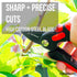 Anvil Pruning Shears for Gardening, Sharp Ergonomic Pruners, Heavy Duty High Carbon Steel Blade Plant Cutting Clippers, Adjustable Soft Handle for...