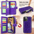 Harryshell Compatible with iPhone 12 Pro Max 6.7 Case Wallet Detachable Magnetic Zipper Leather Cash Pocket 12 Card Slots Holder Wrist Strap (Flor...