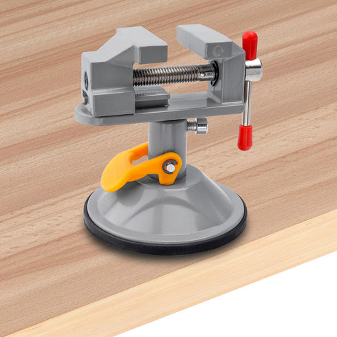 Yakamoz Mini Bench Vise 360 Degree Suction Vise Small Table Vice Clamp Workbench Vise for Jewelry Making DIY Wood Craft Carving Breads Drilling Be...