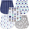 5-Pack Baby Burp Cloths for Boys, Triple Layer, Organic Cotton, Soft and Absorbent Towel, Burping Rags for Newborns Set...