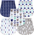 5-Pack Baby Burp Cloths for Boys, Triple Layer, Organic Cotton, Soft and Absorbent Towel, Burping Rags for Newborns Set...