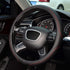 KAFEEK Microfiber Leather Steering Wheel Cover, Universal 15 inch, Red Lines...