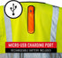Coast SV300 Rechargeable Lighted High Visibility Safety Vest, Dual Mode, Zip Front, 2 Pockets, 2 Mic Tabs, Meets ANSI/ISEA Standards, 360 Visibili...