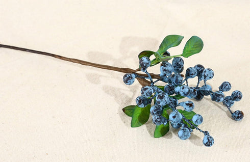 Mistari 10 Pack Artificial Flowers California Faux Blueberries Artificial Stems for Decorating Blueberry Picks Fruit Fake Silk Flowers Home Decora...