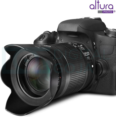 Altura Photo 58MM Tulip Flower Lens Hood for Canon EOS 77D 80D 90D Rebel T8i T7 T7i T6i T6s T6 SL2 SL3 DSLR Cameras with Canon EF-S 18-55mm f/3.5-...