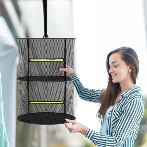 Herb Drying Rack - Mesh Drying Rack - Herb Drying Rack Hanging with Green Zipper & Garden Pruning Shears for Drying Herb - Hanging Drying Rack - P...
