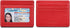 womens Credit Holder Genuine Leather Slim Minimalist Card Case Wallet, Red With Id Window, Classic US...