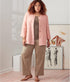 Simplicity Women's Jacket, Knit Top, and Pull-On Pants Packet, Code 9269 Sewing Pattern, Sizes 26W-32W, White...