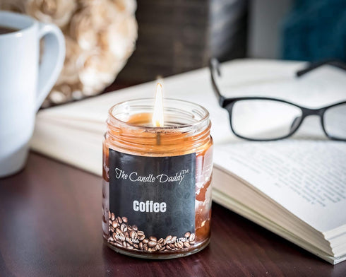 Coffee Scented Candle - 6 oz jar Candle - up to 40 Hour Burn...