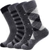 Mens Grey Dress Socks Size 10-13, Cotton Crew Calf Socks...