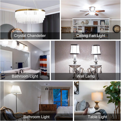 E11 LED Bulb Dimmable, JDE11 120V 100W Halogen Equivalent, 10W 1000 Lumen T3/T4 Mini Candelabra Base, E11 Bulbs for Ceiling Fan, Cabinet Lighting,...