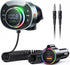 Bluetooth FM Transmitter Car - SOOMFON Bluetooth 5.3 Car Adapter with Big Mic Bass Stereo Hi-Fi Sound, PD30W QC18W FM Bluetooth Transmitter Car Ch...