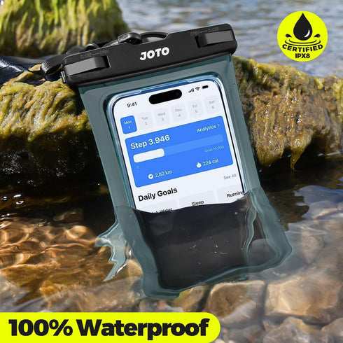 JOTO Up to 7" Universal Waterproof Phone Case for iPhone 16 15 14 13 Plus Pro Max, IPX8 Cellphone Dry Bag 12 11 Pro Max XR X 8 7 6S Plus SE, Galax...