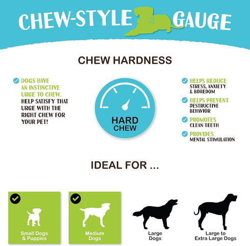 Raw Paws Compressed Rawhide Bones for Dogs, 4-inch, 10-ct - Packed in USA - Raw Hides Small Dogs - Rawhide Dog Bones - Digestible Rawhide for Dogs...