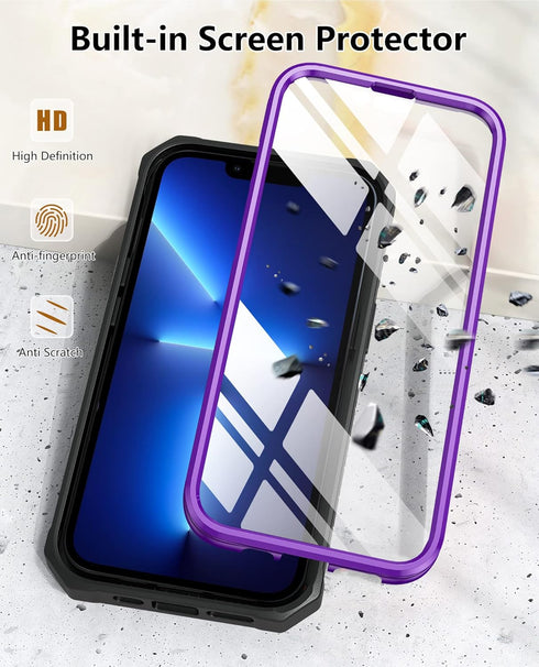 SOiOS for iPhone 13-Pro Phone Case: Military Grade Drop Proof Protection Mobile Cover with Kickstand | Matte Textured Rugged Shockproof TPU | Prot...