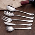 5-Piece 18/0 Stainless Steel Serving Set,Large Hostess Set with Round Edge,Mirror Finished,Dishwasher Safe -Spoons, Forks,Butter Knife& Slotted Sp...
