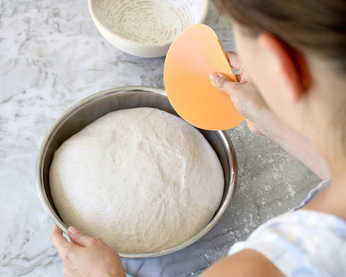 Indigo True Flexible Bowl Scraper - 1 Pc | Curved For Shaping Bread or Pastry Dough | Conforms To Any Mixing Bowl | Round Contoured Profile...