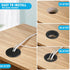 1-3/8" Black Desk Grommet, JTemgle Plastic Cable Hole Cover Computer Table Cord Wire Organizer Caps Desktop Cord Management for Home Office TV Sta...