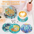 8 Pieces Diamond Art Painting Coasters Kit with Holder, Diamond Art Coasters, DIY Diamond Art Crafts Projects, Diamond Dot Kits for Adults and Beg...