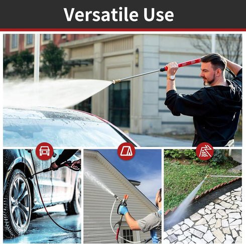 High-Efficiency Gutter Cleaning Tools Pivoting Coupler Pressure Washer Accessories for Power Washer Nozzle Tips, Undercarriage Splash Guard 1/4" B...