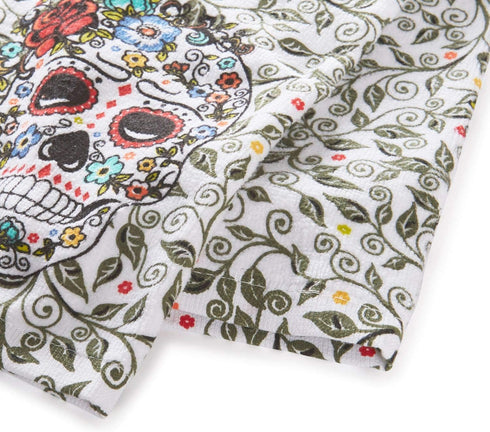Fiesta Skull & Vine Kitchen Towel Set, Multi, 2 Piece...