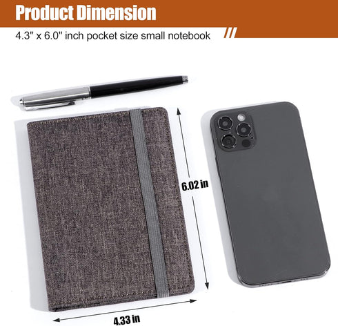Journal Cover for Field Notes - Compatible with Moleskine Cahier's Notebook - Waterproof Fabric,Multifunctional Organizer with Pen Loop, Business ...