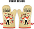 Miracu Funny Oven Mitts, Gifts for Chefs, Cooking BBQ Oven Mitt - Unique Cooking Gifts for Cooks Dad Brother Him - Funny Kitchen Gadgets, Manly Fa...