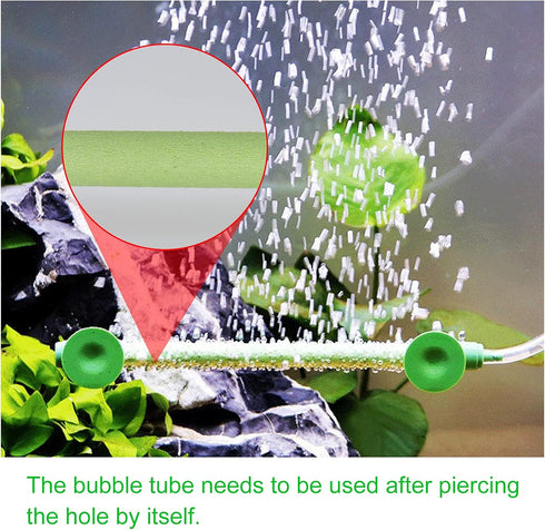 WishLotus 2 pieces Length Aquarium Air Stone Bubble Wall with Suction Cups, Fish Tank Bubbler Air Bar Tube Bubble Release Diffuser Bar for Fish Ta...