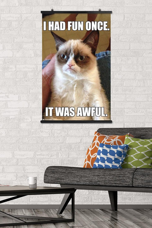 Trends International Grumpy Cat - Fun Wall Poster, 22.375" x 34", Premium Poster & Clip Bundle...