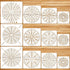 12 Pcs Mandala Painting Stencils Set,Reusable Bullseye Dot Stencil Template for Painting, 3.5/5/6/8 Inches DIY Painting Templates Arts Crafts for ...