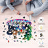 LittleFox Wooden Jigsaw Puzzles Set, Unique Animal Shape, Set with Wall Mounting Kits for Decoration, 10.9 x13.4 in, 215 pcs, Best Gift for Teens ...