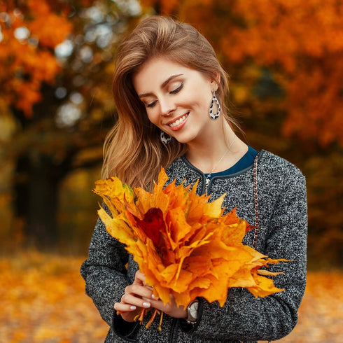 20 Pieces Leather Earrings for Women Petal Leopard Print Earrings Teardrop Dangle Earrings(Solid Hollow Teardrop and Leaf Style)...