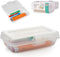 Snap-N-Store Plastic Supply Box (Pack of 8) - Convenient Storage Solution (8.9" x 5.6" x 2.5"), Clear...
