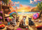 500 Pieces Jigsaw Puzzles for Adults - Difficult Puzzles for Adults Challenging - Cats Seaside Sunset...