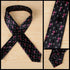 Dan Smith Blue Violet,Black,White,Deep Pink,Glodenrod Men Skinny Ties Multi-Color Skinny Necktie Satin Retro Vine DANF0019 Floral Print...