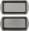 GoodCook Set of 2 Medium 8" x 4" Nonstick Steel Bread Loaf Pans, Gray (4244)...