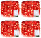 JMEXSUSS 4 Pack 50 LED Red Fairy Lights Battery Operated, 16.1ft Mini Firefly Starry Lights, Red String Lights for Bedroom Wedding Party Christmas...