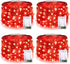 JMEXSUSS 4 Pack 50 LED Red Fairy Lights Battery Operated, 16.1ft Mini Firefly Starry Lights, Red String Lights for Bedroom Wedding Party Christmas...