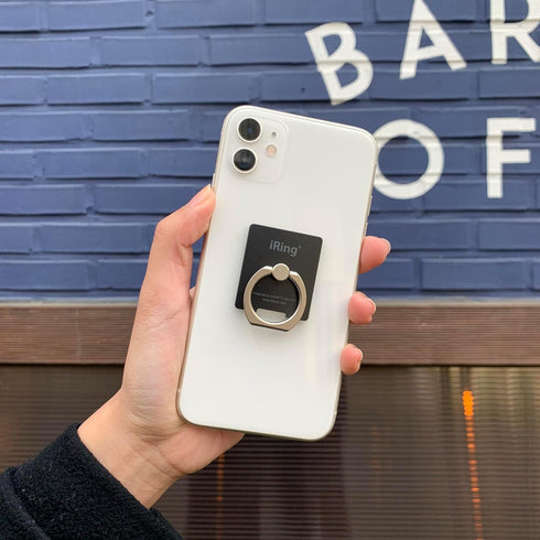 iRing Link, Made in Korea, Wireless Charging Friendly Phone Holder - Cell Phone Ring Grip Finger Holder and Stand Compatible with iPhone, Galaxy, ...