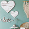 3 Pcs Wooden Hearts Decor Heart Wooden Sign Rustic Hanging Love Plaque for Wall Home Farmhouse Living Room Bedroom Gifts(White)...