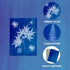 42 Sheets Cyanotype Paper Sun Print Paper Kit, A4 A5 A6 4in Solar Drawing Paper Sensitivity Nature Printing Paper, Cyanotype Paper Kit with 1 A4 A...